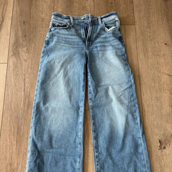 PAIGE Women's High Rise Jeans - Light Blue - Picture 7 of 8